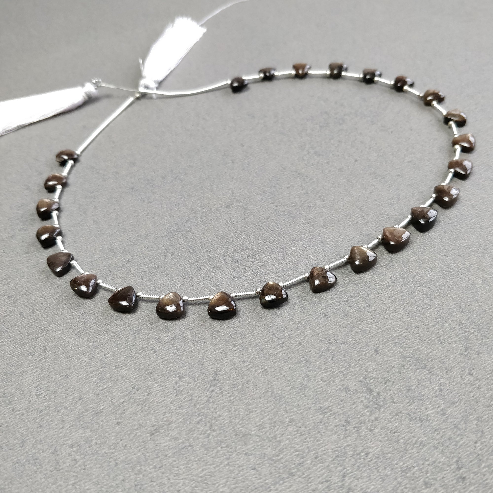 Natural Golden Brown Chocolate Sapphire Gemstone Cabochon Loose Beads - 55.00cts Unheated Triangle Nuggets (7mm-12mm) for Jewelry Making, DIY Crafts & Healing Crystal Collections