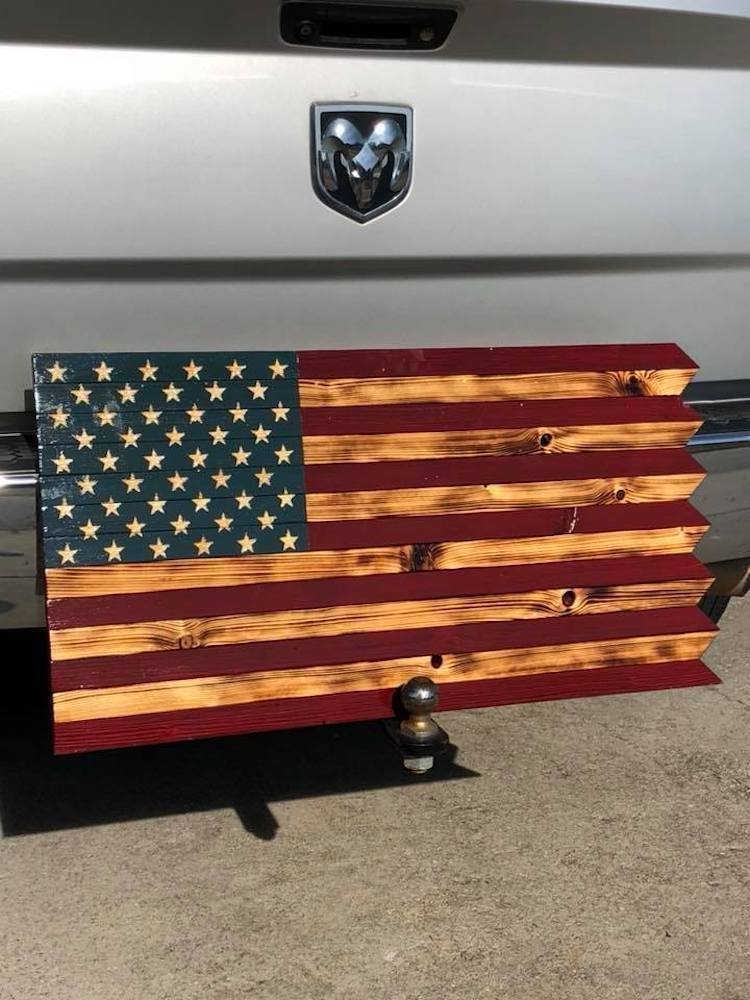 Rustic Wooden American Flag Wall Decor - Handmade Distressed Wood USA Flag for Home, Office, or Cabin - Perfect for Patriotic Decor, Farmhouse Style, and Gift Giving