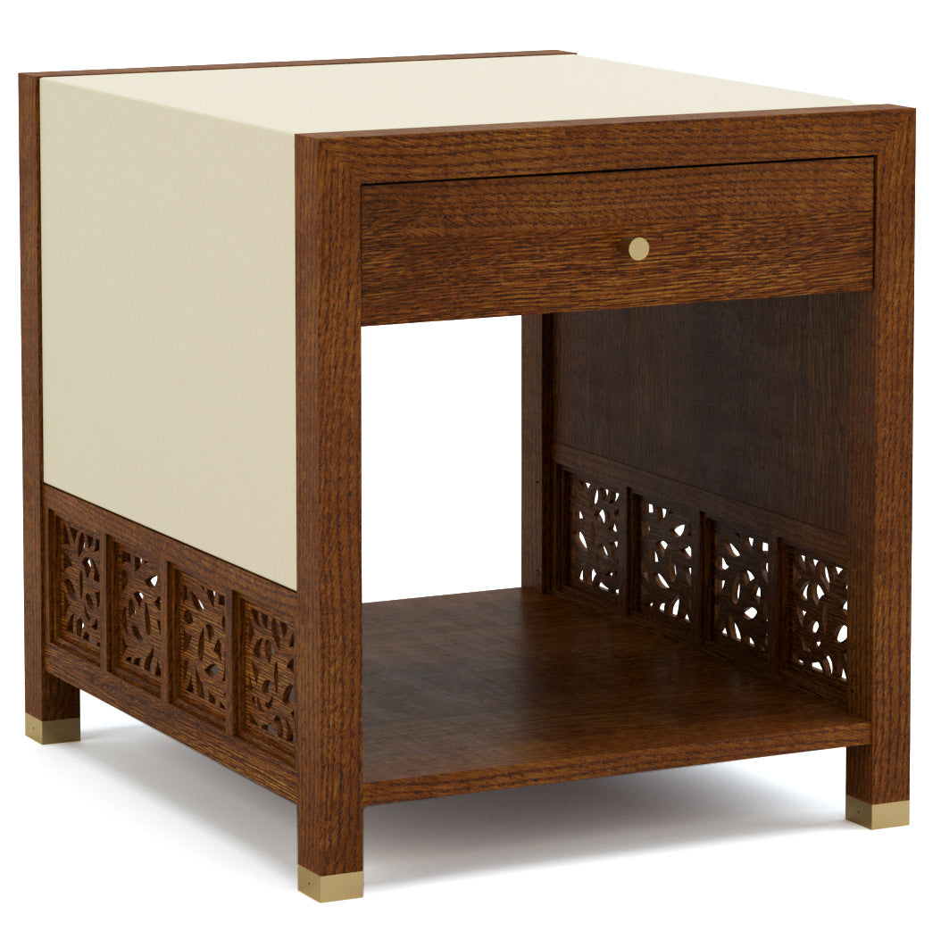 Surrey Hills Trellis End Table - Elegant Side Table for Living Room, Bedroom, or Patio - Perfect for Home Decor & Small Space Furniture