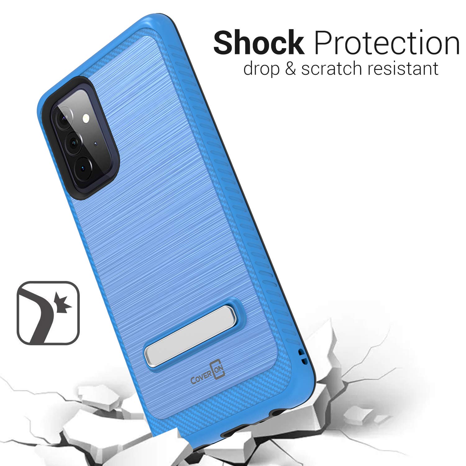 Magnetic Samsung Galaxy A52 Case - Rugged Metal Stand Cover for Outdoor Use