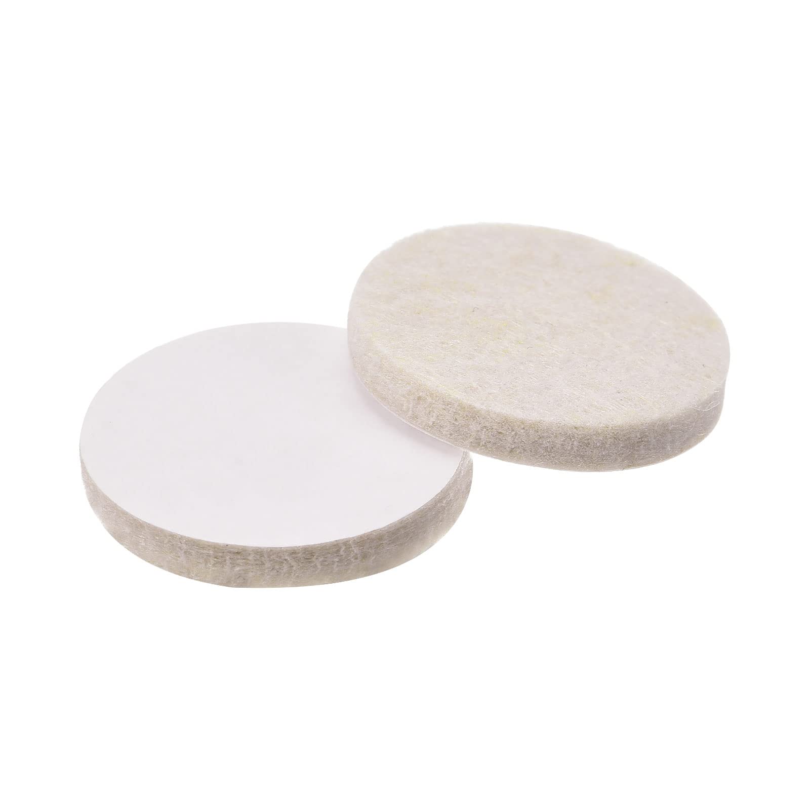 uxcell 30mm Self-Adhesive Felt Furniture Pads - Non-Slip, Anti-Scratch Round Felt Protectors for Cabinets, Chairs & Floors (30-Pack, Beige) - Perfect for Hardwood Protection & Noise Reduction
