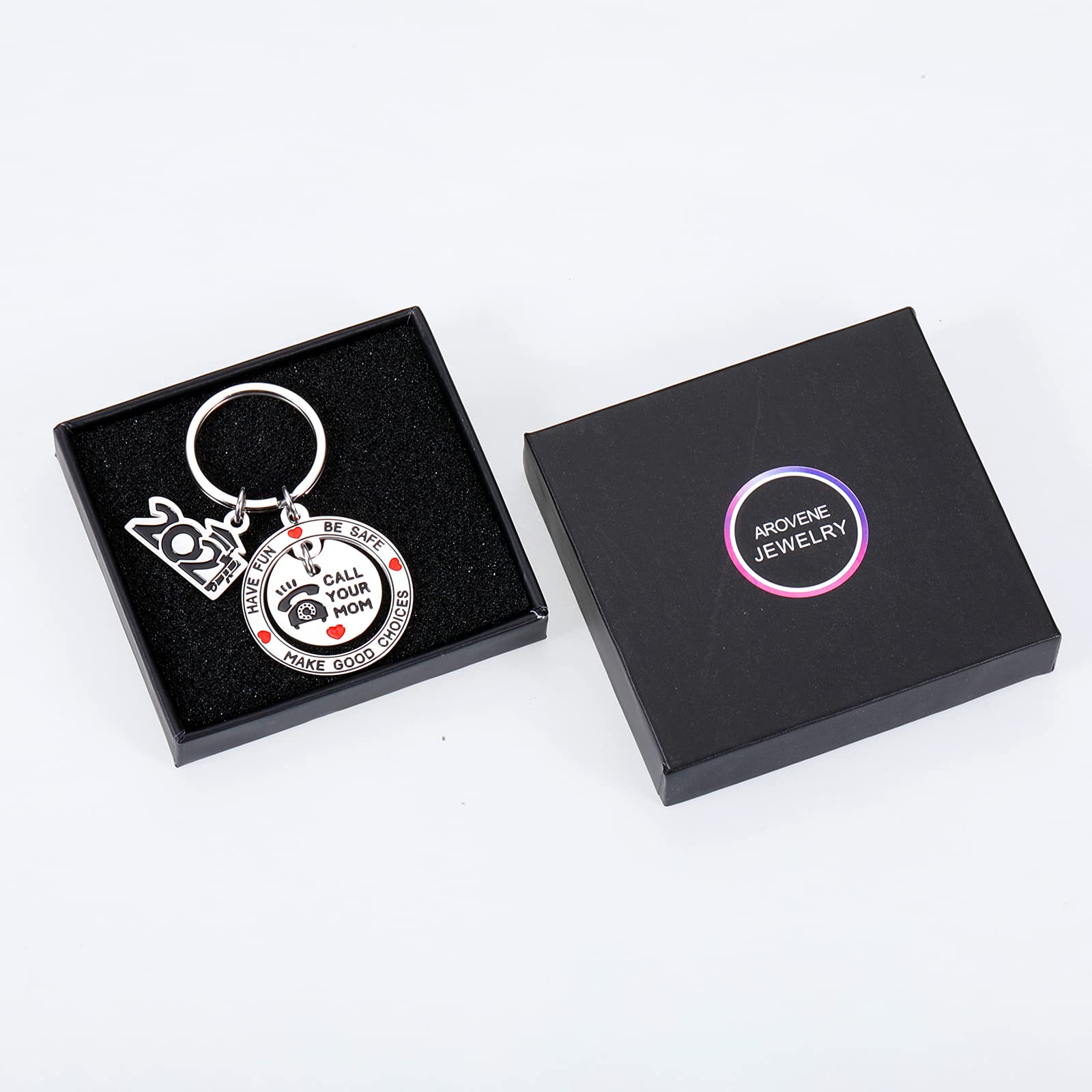 2021 Graduation Keychain - Funny & Inspirational Gifts for Graduates (Men & Women) - 'Have Fun Be Safe Make Good Choices Call Your Mom' - Perfect for High School & College Grads, New Drivers - Great for Graduation Parties & Commencement Gifts