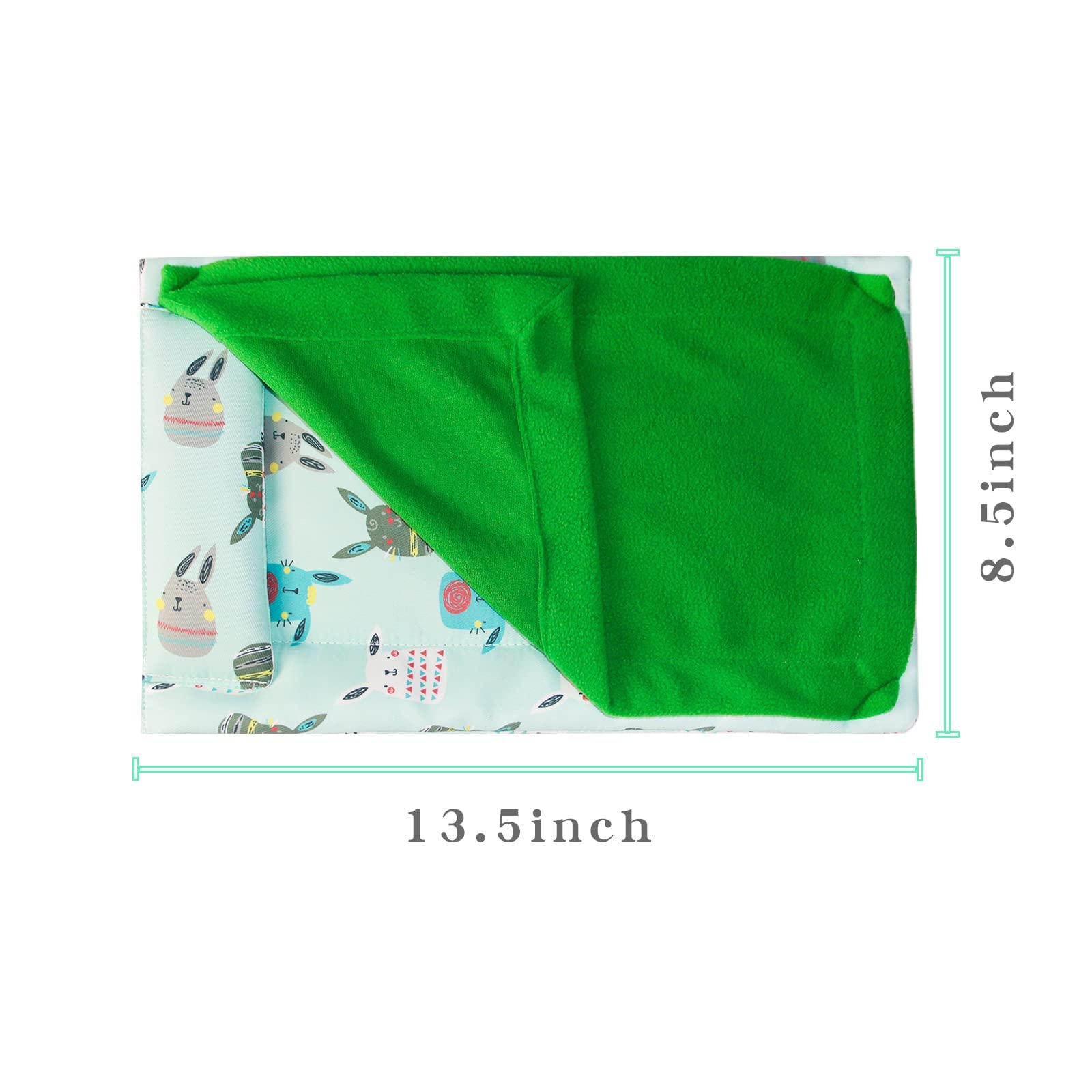 **Warm & Soft Small Animal Sleeping Bed for Bearded Dragons & Reptiles - Cozy Blanket & Pillow Set - Perfect for Lizards, Leopard Geckos (Green) - Ideal for Terrariums & Pet Habitats**
