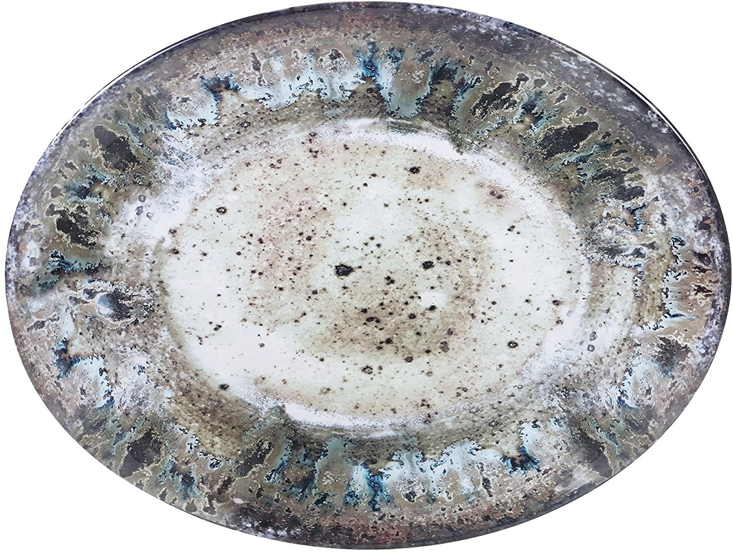 Premium Heavyweight Melamine Dinner Plates - Durable Stone Design for Outdoor Dining, Camping & Picnics