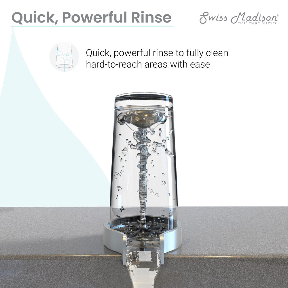 Premium Stainless Steel Glass Rinser for Bar & Kitchen - Fast & Hygienic Glass Cleaning Tool for Wine, Beer & Cocktail Glasses - Perfect for Home Bars, Restaurants & Commercial Use
