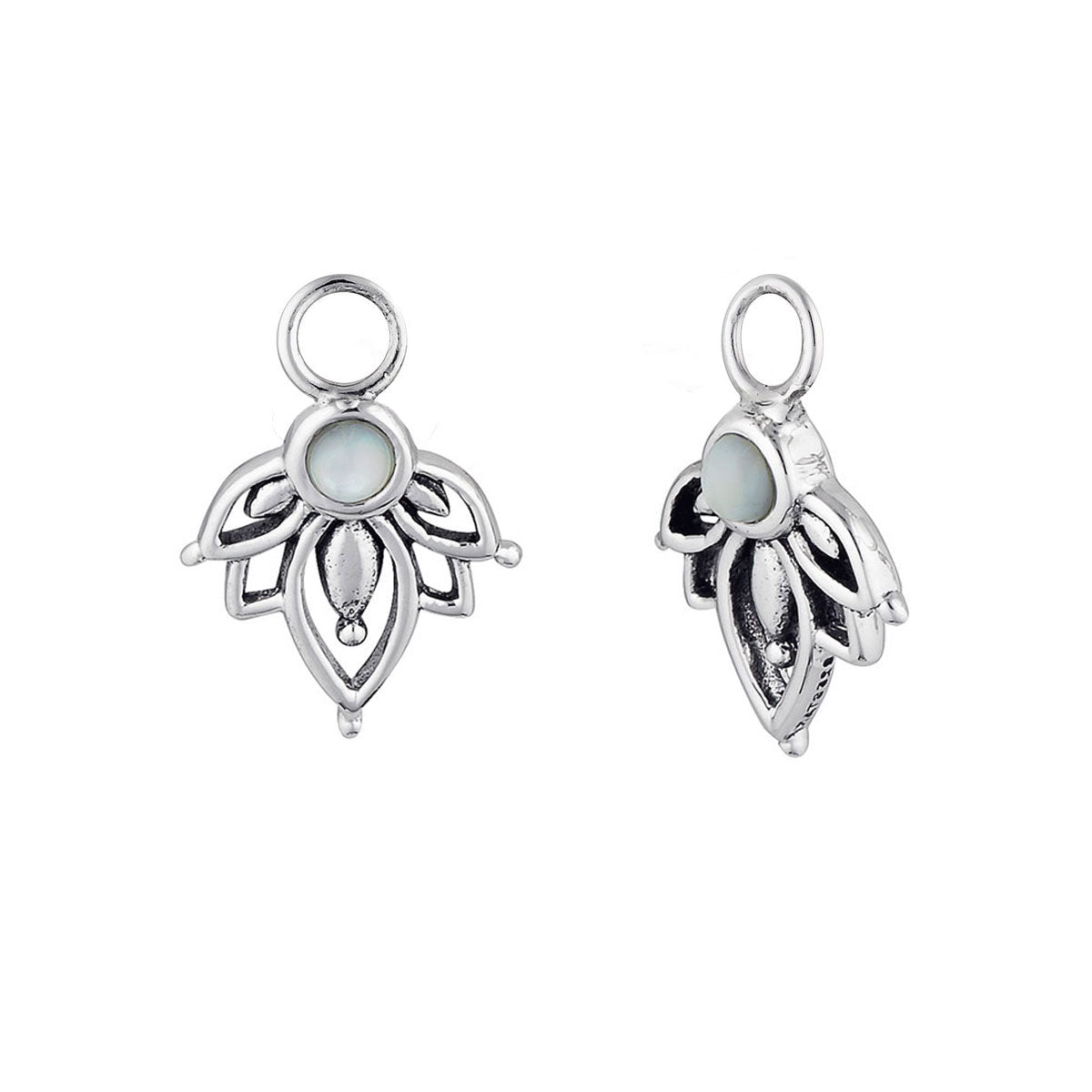 Lotus Shell Ear Charms for Women - Boho Beach Style Dangle Earrings - Perfect for Summer, Vacation, and Festival Outfits