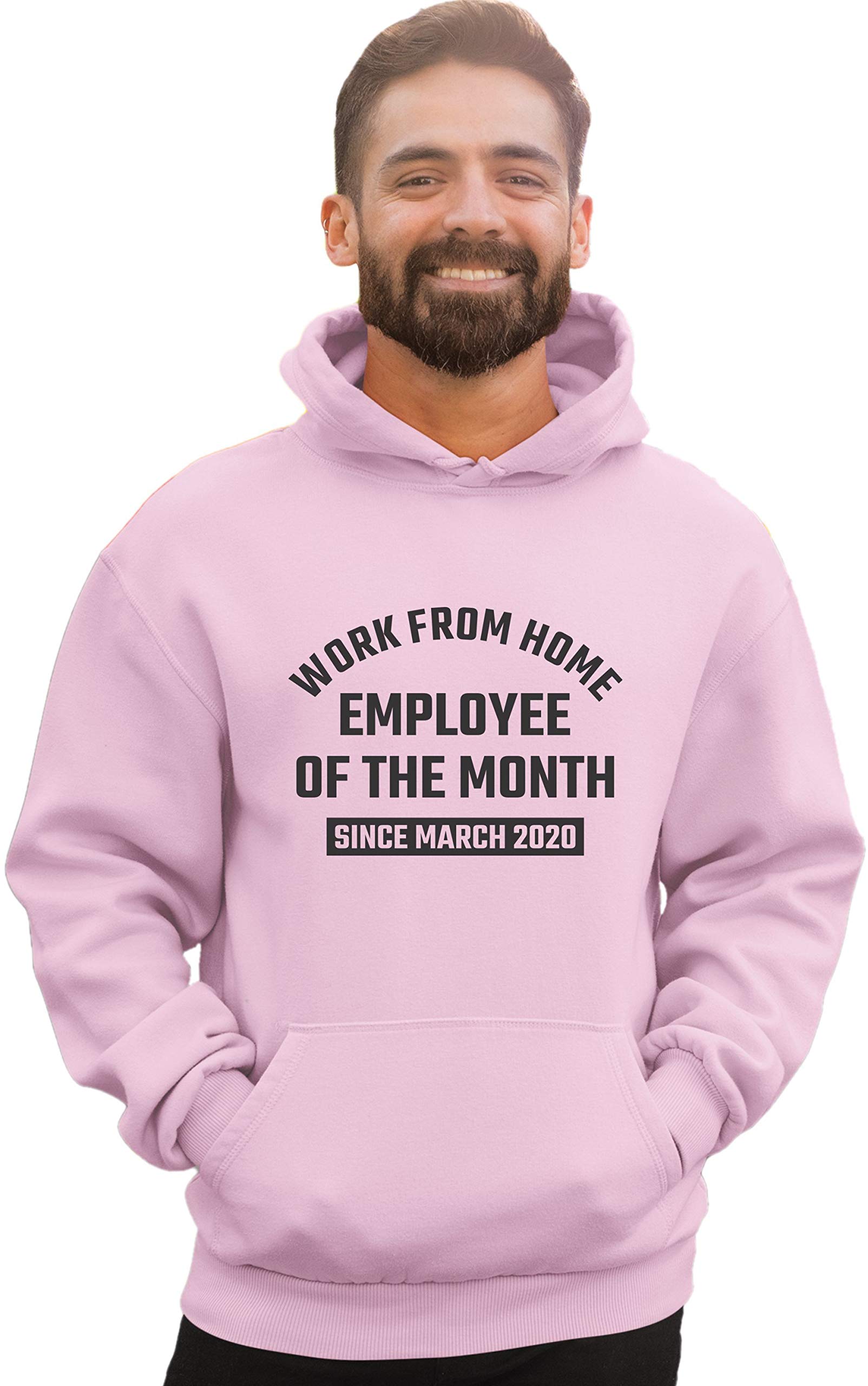 Funny Employee of The Month Since March 2020 Hoodie - Comfortable Work From Home Sweatshirt for Men & Women - Perfect Remote Work Gift & Office Apparel - Great for Video Calls, Casual Fridays & Work Anniversary Gifts - Ideal for Zoom Meetings, Home Office Wear & Corporate Humor Gifts