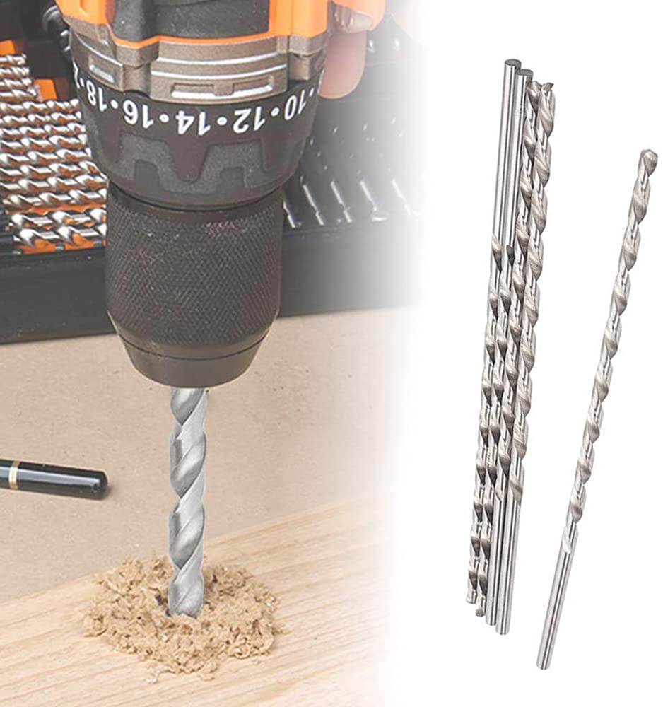 10.5mm HSS Twist Drill Bit Set - 5pcs High Speed Steel Jobber Drill Bits for Steel & Aluminum Alloy - Perfect for Metalworking, DIY Projects, and Home Repairs