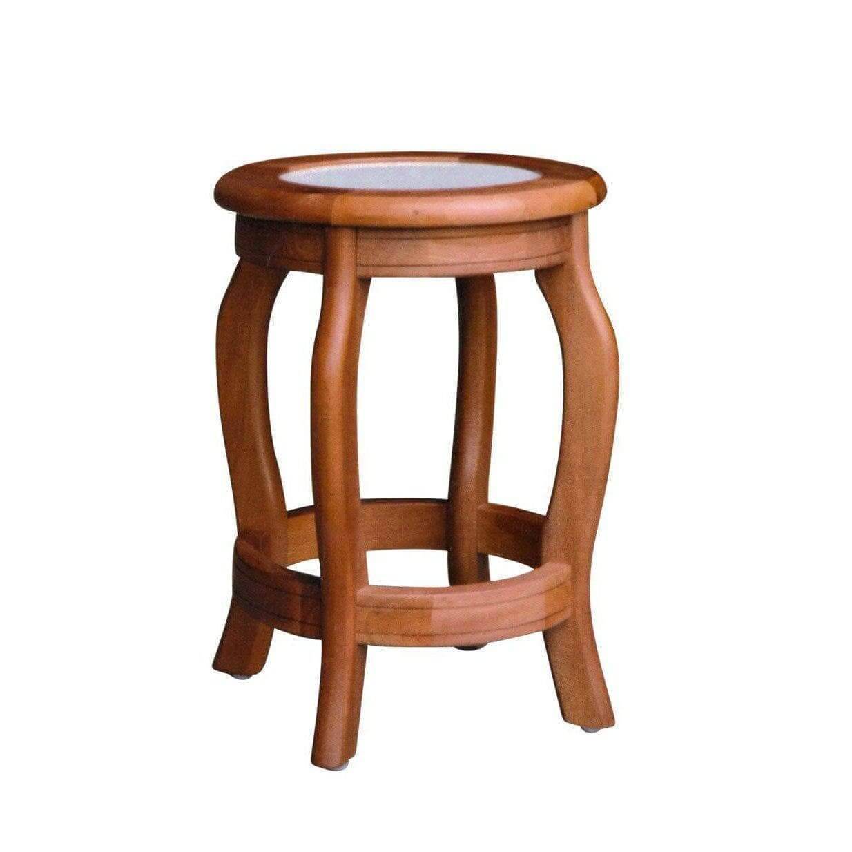 Maxime Marble Round Dining Stool - Modern Kitchen Bar Stool with Marble Top & Metal Base - Perfect for Breakfast Nook, Kitchen Island & Small Space Dining