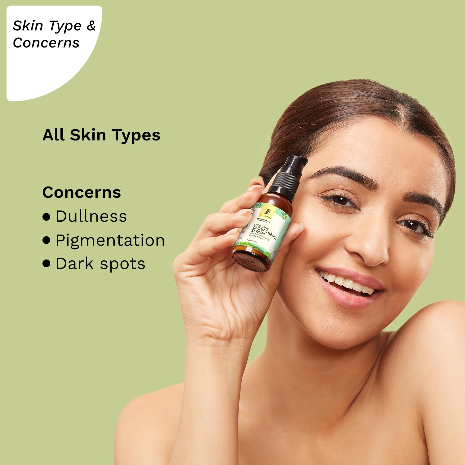 **Pilgrim Squalane Glow Crème Serum – 3% Tranexamic Acid, 1% Alpha Arbutin, 4% Niacinamide – Fades Acne Scars & Brightens Skin – 1.01 Fl Oz (30ml) – Perfect for Nighttime Skincare & Hyperpigmentation Treatment**