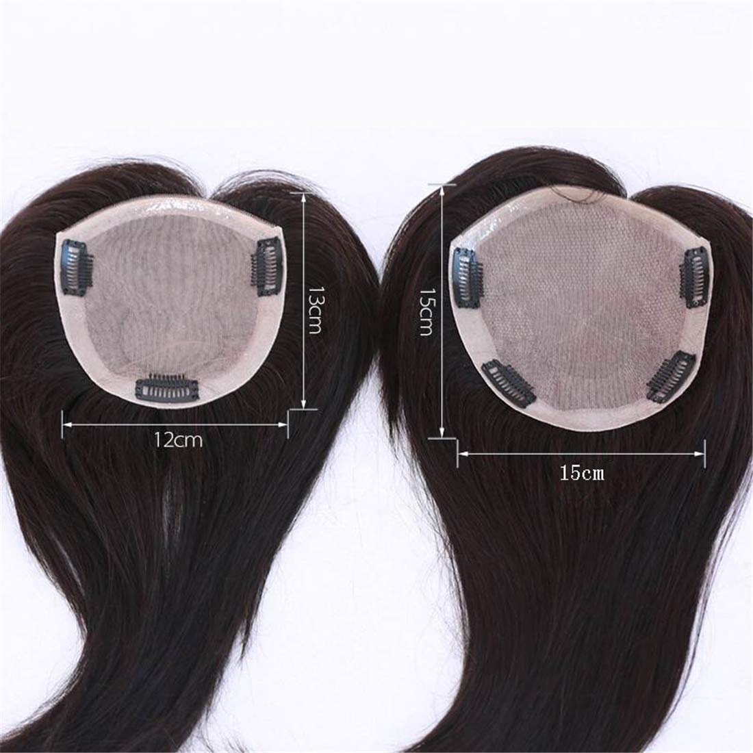 Remy Human Hair 6x6 Inch Large Silk Top Hair Topper for Thinning Hair - 15