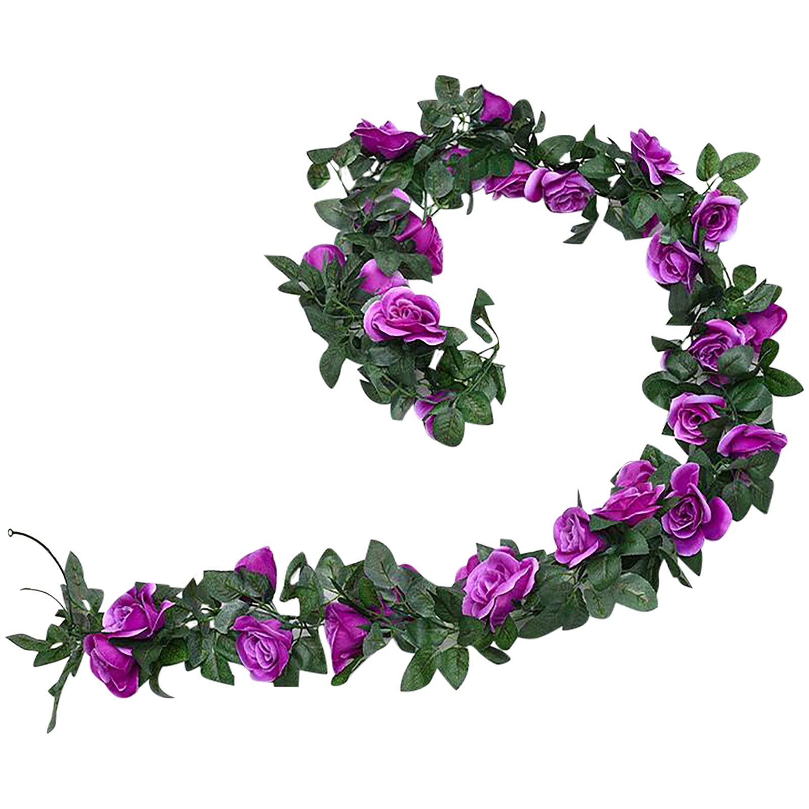 Artificial Rose Vine Garland - 7.2ft Fake Flower Hanging Plants for Home Wall Decor, Wedding & Party Decoration | Realistic Silk Rose Ivy for Indoor/Outdoor Use - Perfect for Bedroom, Garden, and Event Backdrops