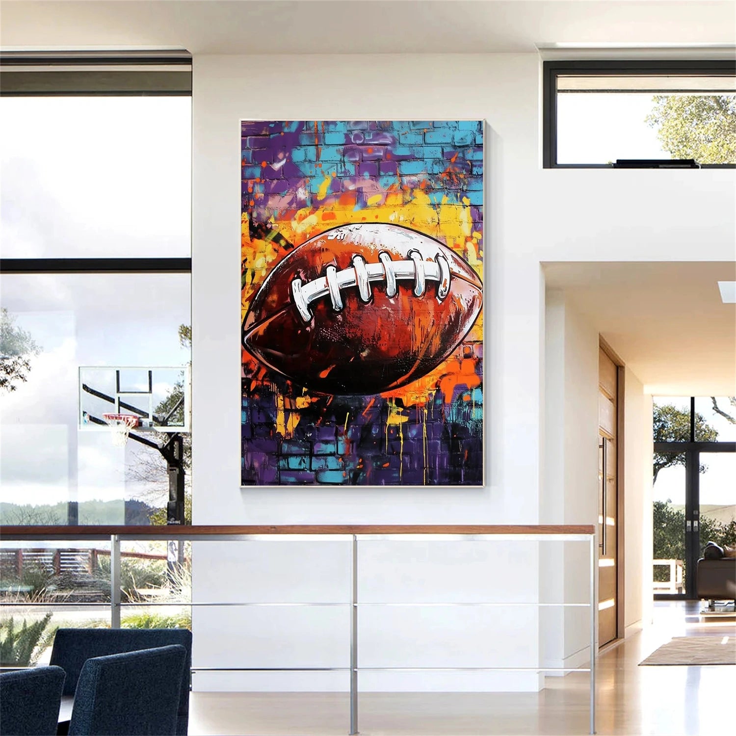 American Football Sports Art Painting Canvas Wall Decor #SA002 - Perfect for Game Room, Man Cave, and Sports Fan Gifts