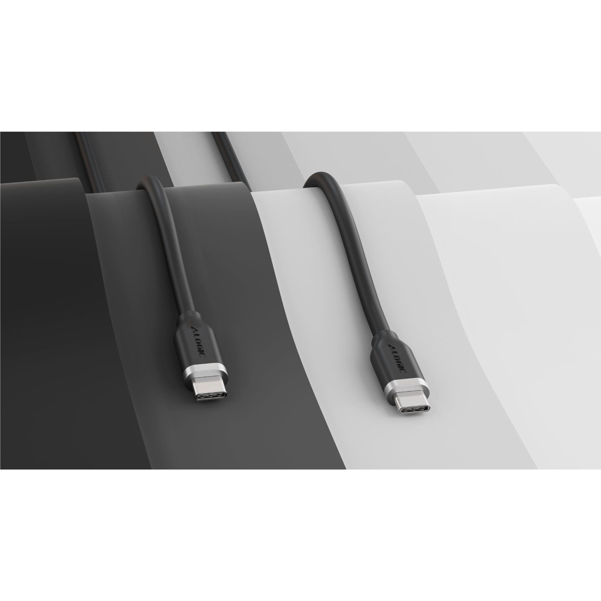 ALOGIC Elements 240W USB C Fast Charging Cable 2m (Black) - High Speed Charging for MacBook, iPhone, iPad, Laptop & More