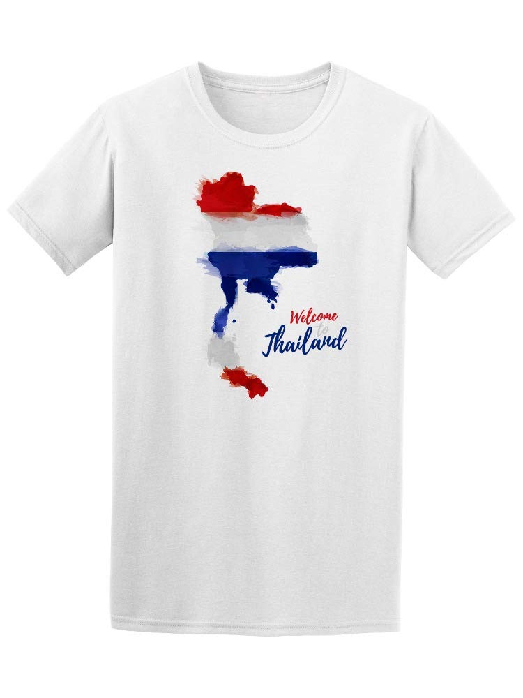Smartprints Watercolor Thailand Map Flag T-Shirt for Men - Stylish & Comfortable Casual Wear for Travel, Outings & Everyday Use