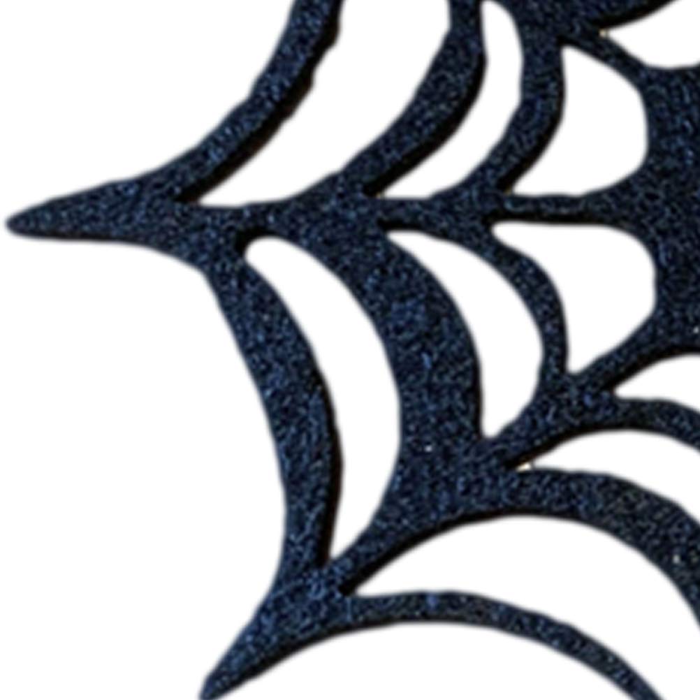 10-Pack Halloween Felt Pot Holders & Spider Web Coasters Set - Black Circular Table Runners, Silicone Drink Coasters, Ghost Round Ash Tray - Perfect for Dining Table Decor, Kitchen Accessories, and Spooky Party Supplies