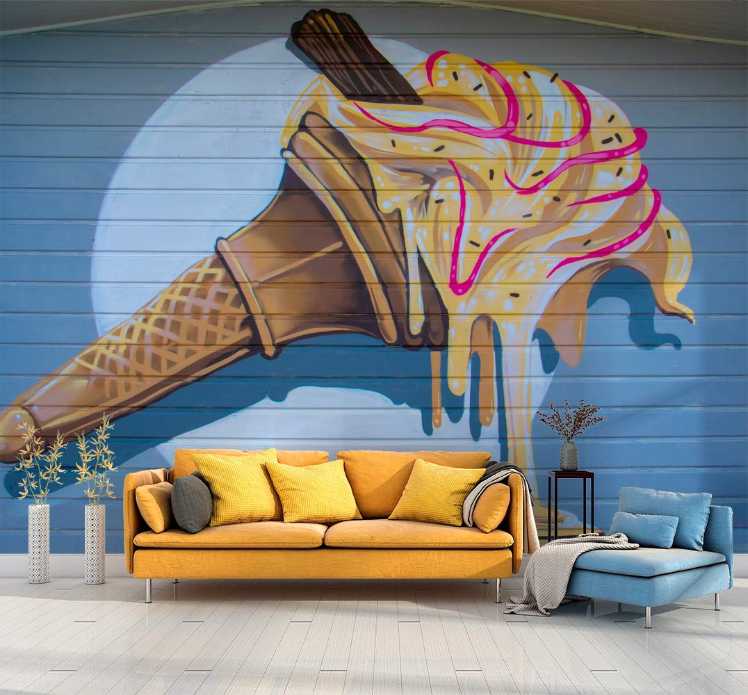 Colorful Graffiti Removable Wallpaper - SIGNFORD Peel & Stick Wall Mural for Bedroom, Living Room Decor - 66x96 Inches - Easy DIY Home & Office Wall Art