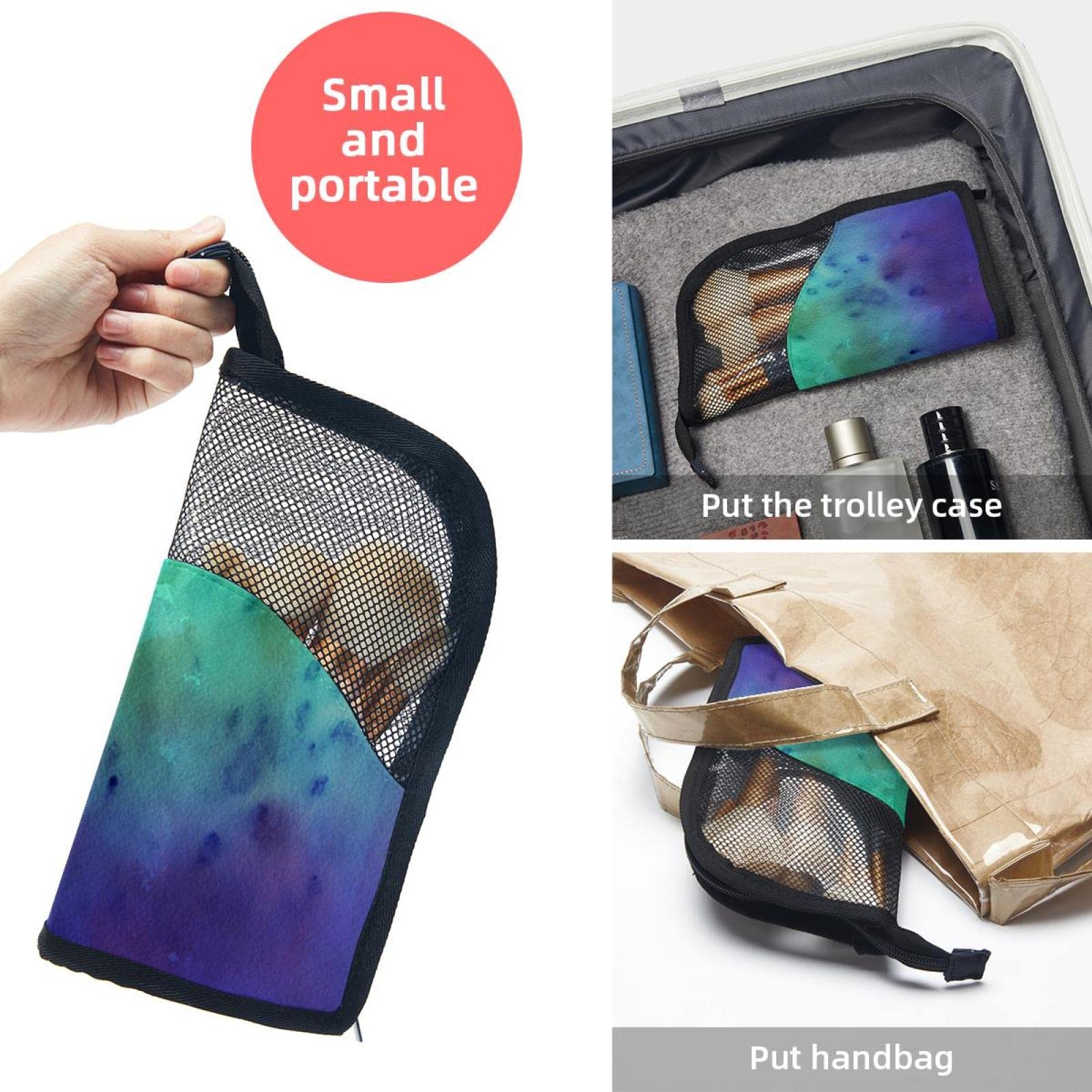 Premium 12-Piece Makeup Brush Organizer Bag Set - Green Purple Gradient Cosmetic Brush Holder Case for Travel & Home Storage | Portable Makeup Brush Storage Solution for Artists & Professionals