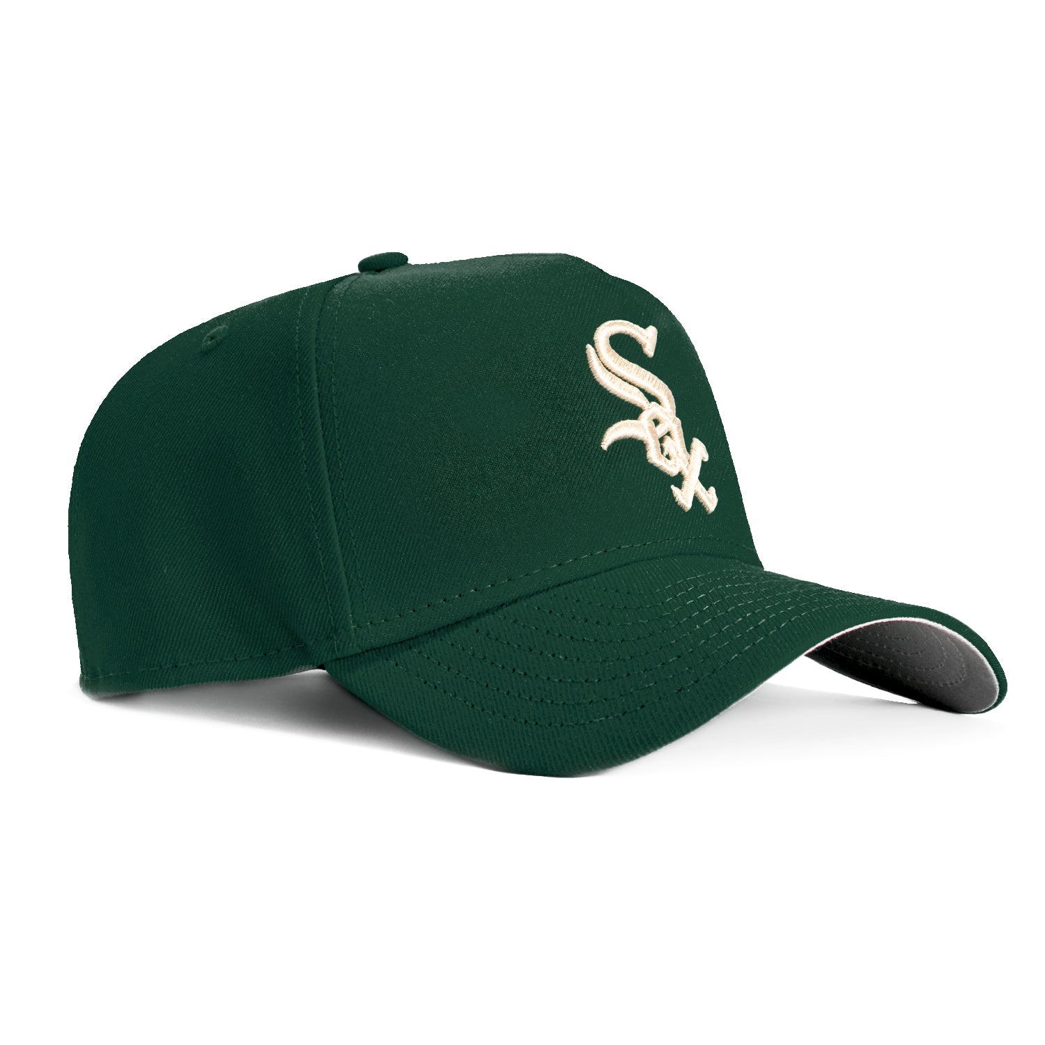 New Era 9Forty A-Frame Chicago White Sox Snapback Baseball Cap - Green & Ivory for Men's Sports & Casual Wear