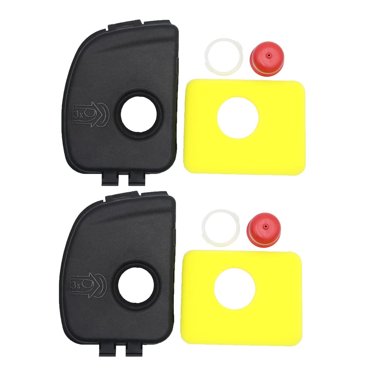 595660 & 799579 Air Cleaner Cover with Foam Filter + 594281 Primer Bulb Kit (2-Pack) - Compatible with Lawn Mowers, Tractors & Outdoor Power Equipment - Perfect for Engine Maintenance & Performance Enhancement