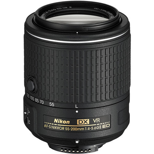 Nikon AF-S DX NIKKOR 55-200mm f/4.5-5.6G ED VR II Lens for DSLR Cameras - Perfect for Portrait, Wildlife & Travel Photography