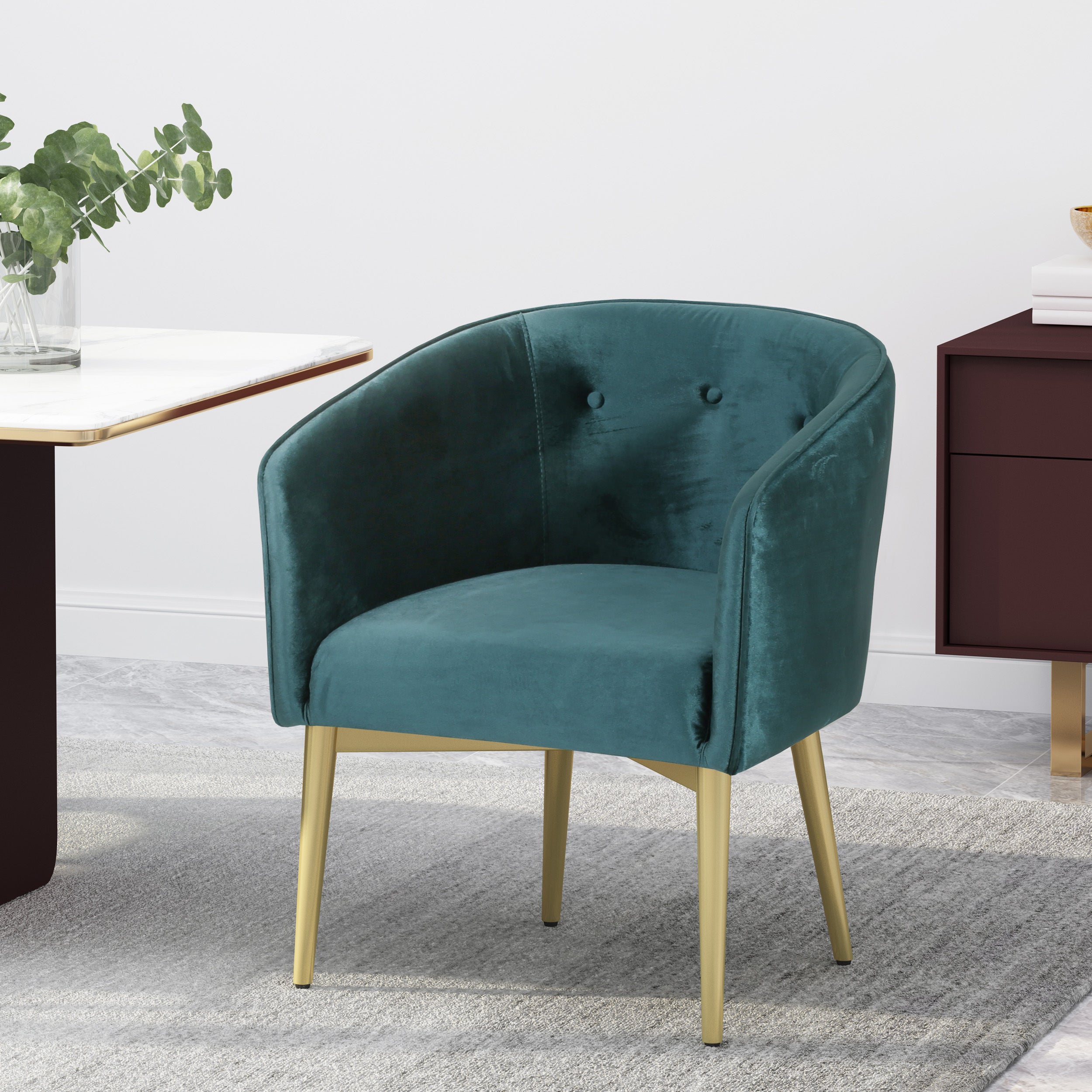Stylish and Comfortable Dining Arm Chair - Modern Upholstered Side Chair for Kitchen, Dining Room, or Office - Perfect for Home Decor and Entertaining