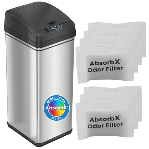 Silver Trash Can with 7 FIlters