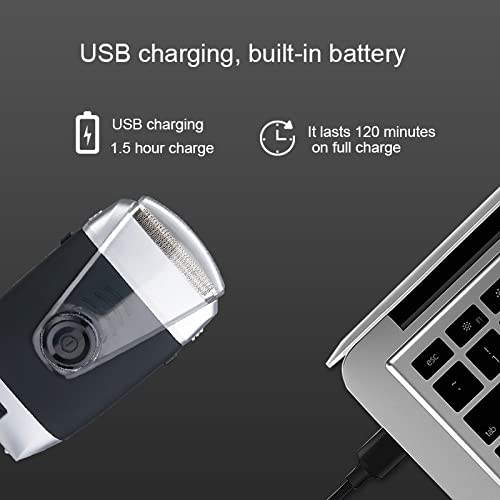 Best Electric Razor for Men - Powerful Wet & Dry USB Rechargeable Shaver with Washable Foil - Perfect for Travel, Home & Gym Grooming