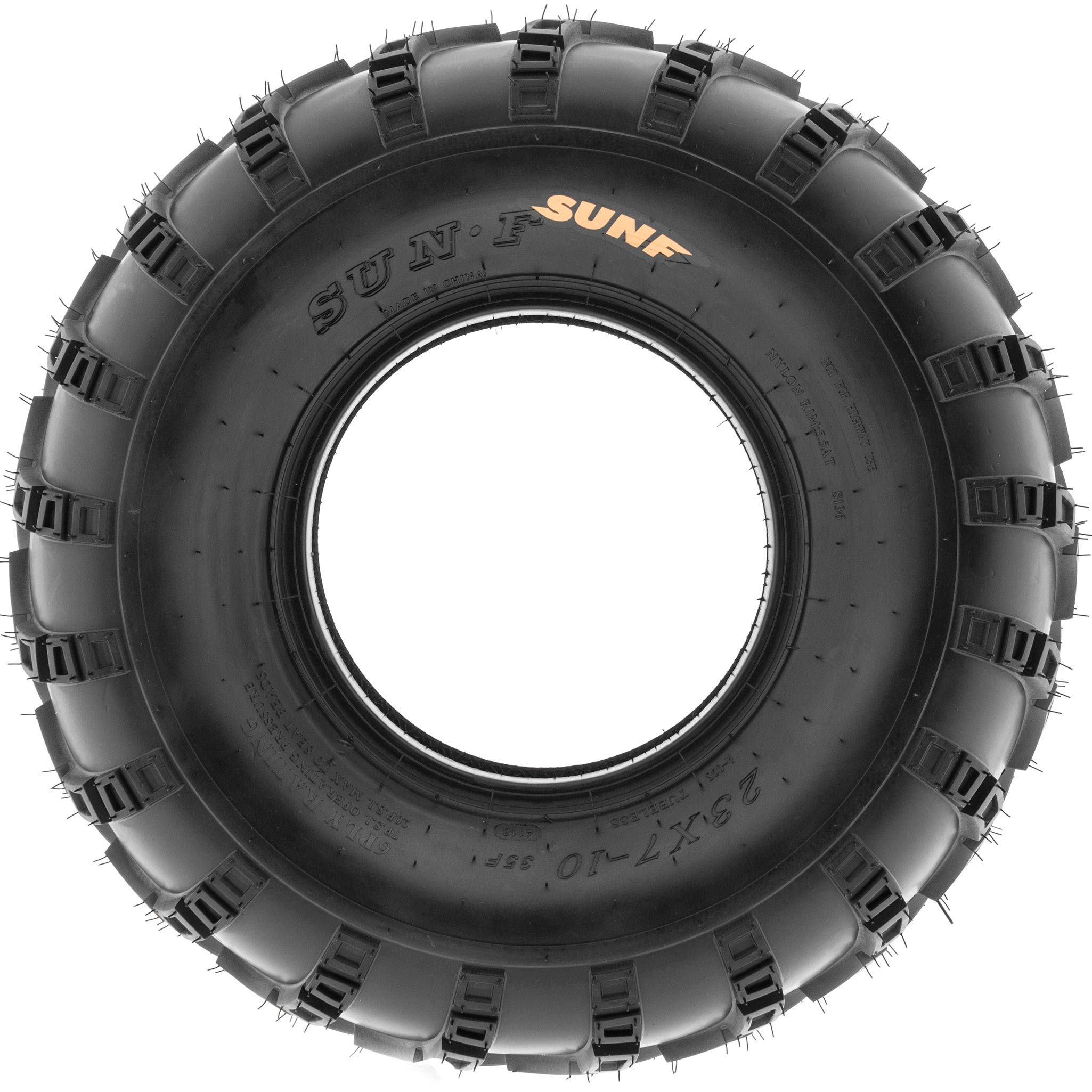 Set of 2 SunF A028 Off-Road & Turf ATV/UTV Cart Tires 23x7-10, 6-Ply Tubeless - Perfect for Trail Riding, Farm Work & Outdoor Adventures