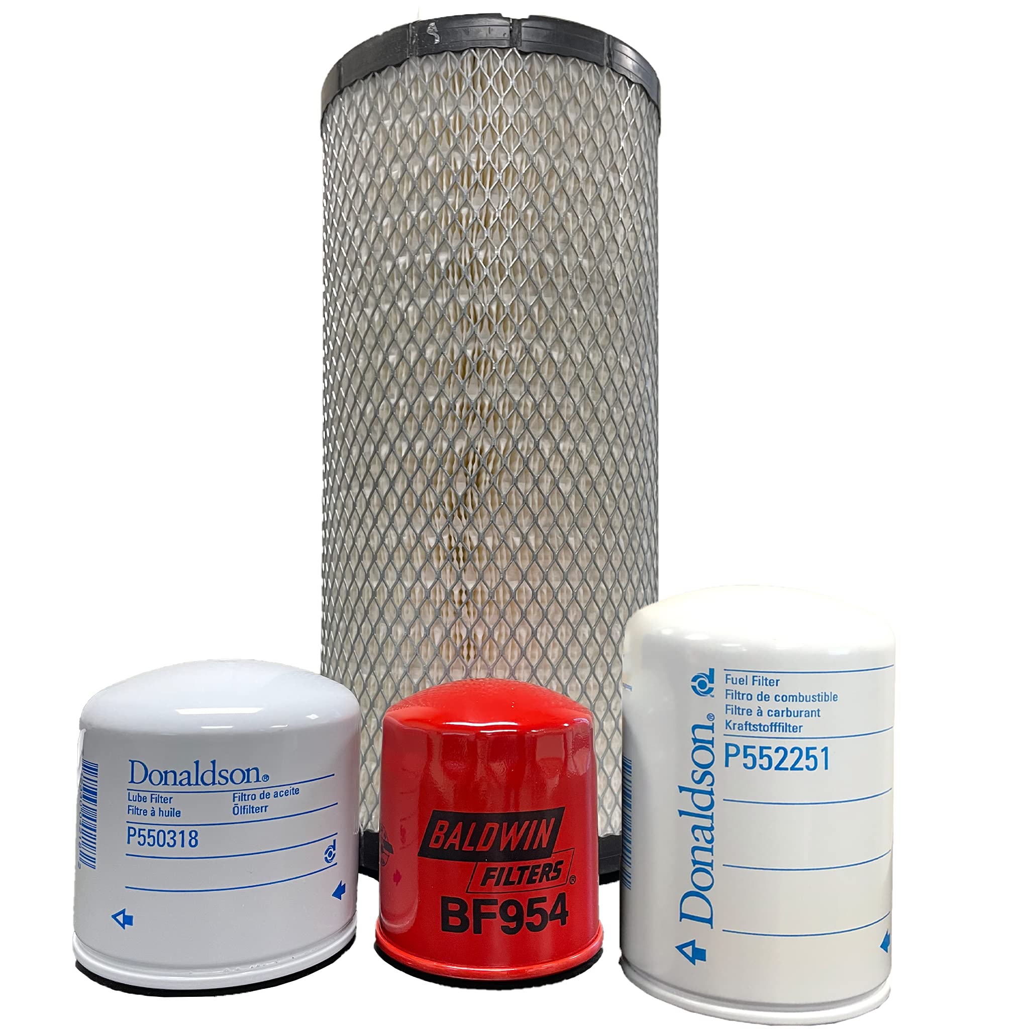 CFKIT Maintenance Filter Kit Compatible with Takeuchi TL10V2 with Kubota V3307 Engine - Replacement Air, Oil, Fuel Filters for Construction Equipment Maintenance