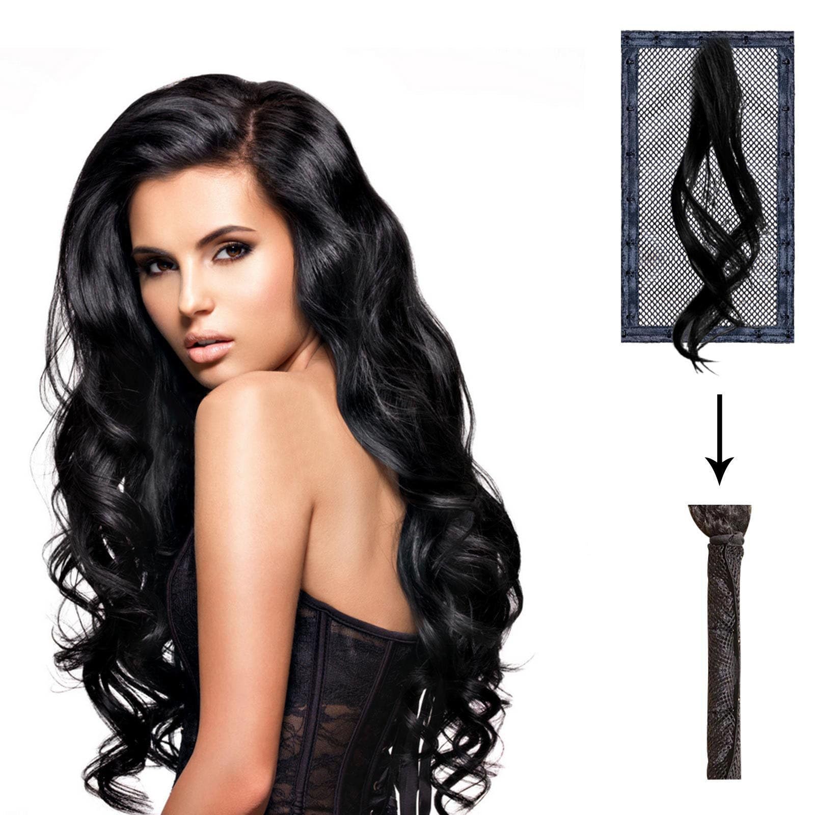 Lock Hair Stretcher Tool - Mesh Curly Hair Net for Stretching & Smoothing Curly & Straight Hair | Pop & Lock Hair Gloss for Salon & Home Use | Perfect for Styling, Protective Hairstyles & Hair Care