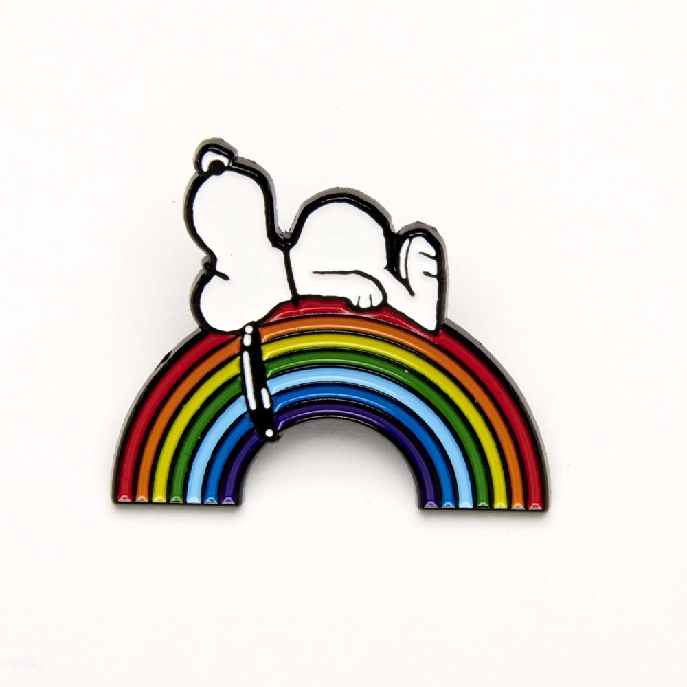 Snoopy Rainbow Enamel Pin - Peanuts® Pride Lapel Pin for Jackets, Backpacks, Hats & Gifts | LGBTQ+ Support, Collectible Badge for Fans, Office, School & Everyday Wear