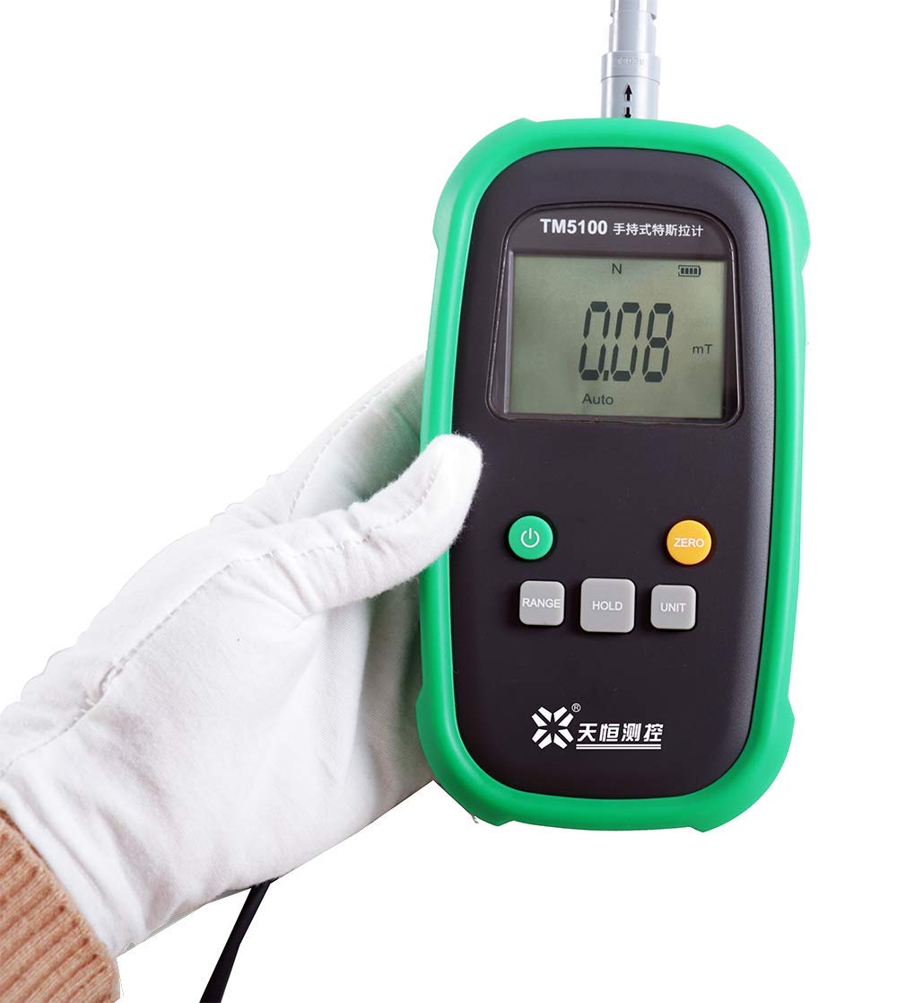 Tesla Tester Digital Gauss Meter - High Accuracy 200mT/2000mT Magnetic Field Tester with Radial Hall Probe (mT/G Range) - Perfect for Electronics Repair, Industrial Testing & Scientific Research