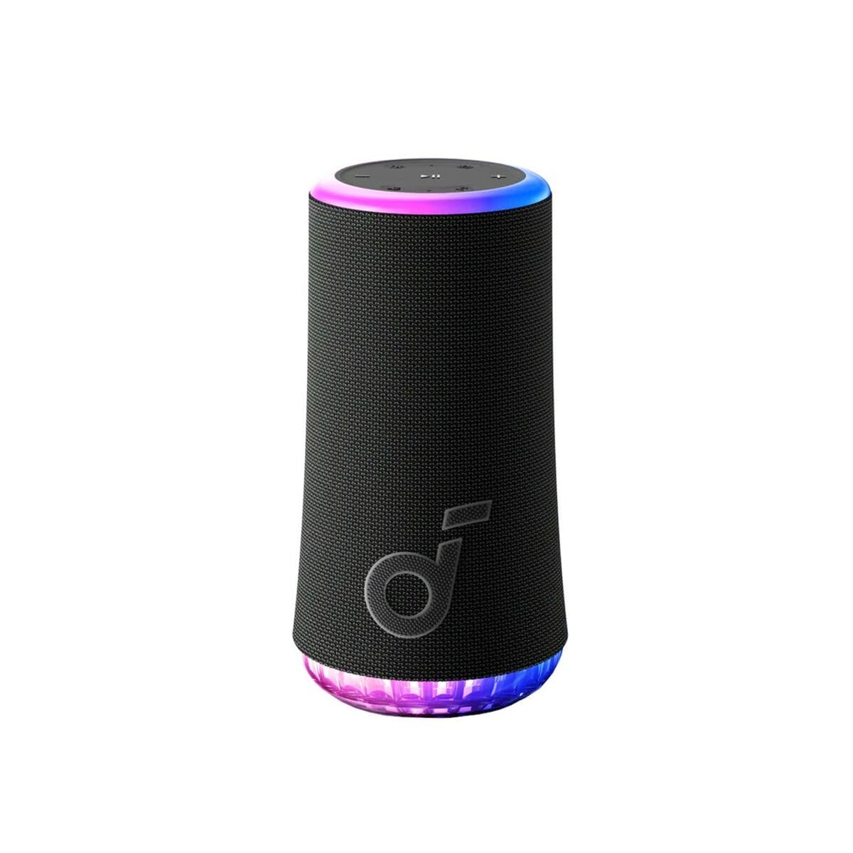 Soundcore Glow 30W Bluetooth Speaker - Portable Wireless Speaker with Rich Bass, IPX7 Waterproof, 15H Playtime - Perfect for Pool Parties, Beach Outings & Outdoor Adventures (Black)