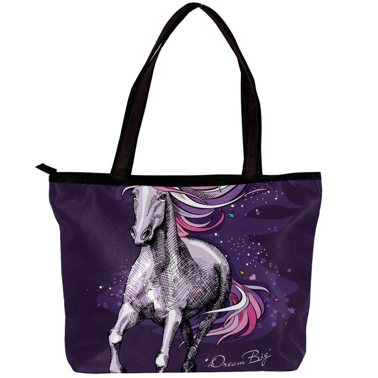 Stylish Butterfly Rose Floral Tote Bag for Women - Lightweight Shoulder Bag with Inner Pouch - Perfect for Work, Shopping & Beach Outings