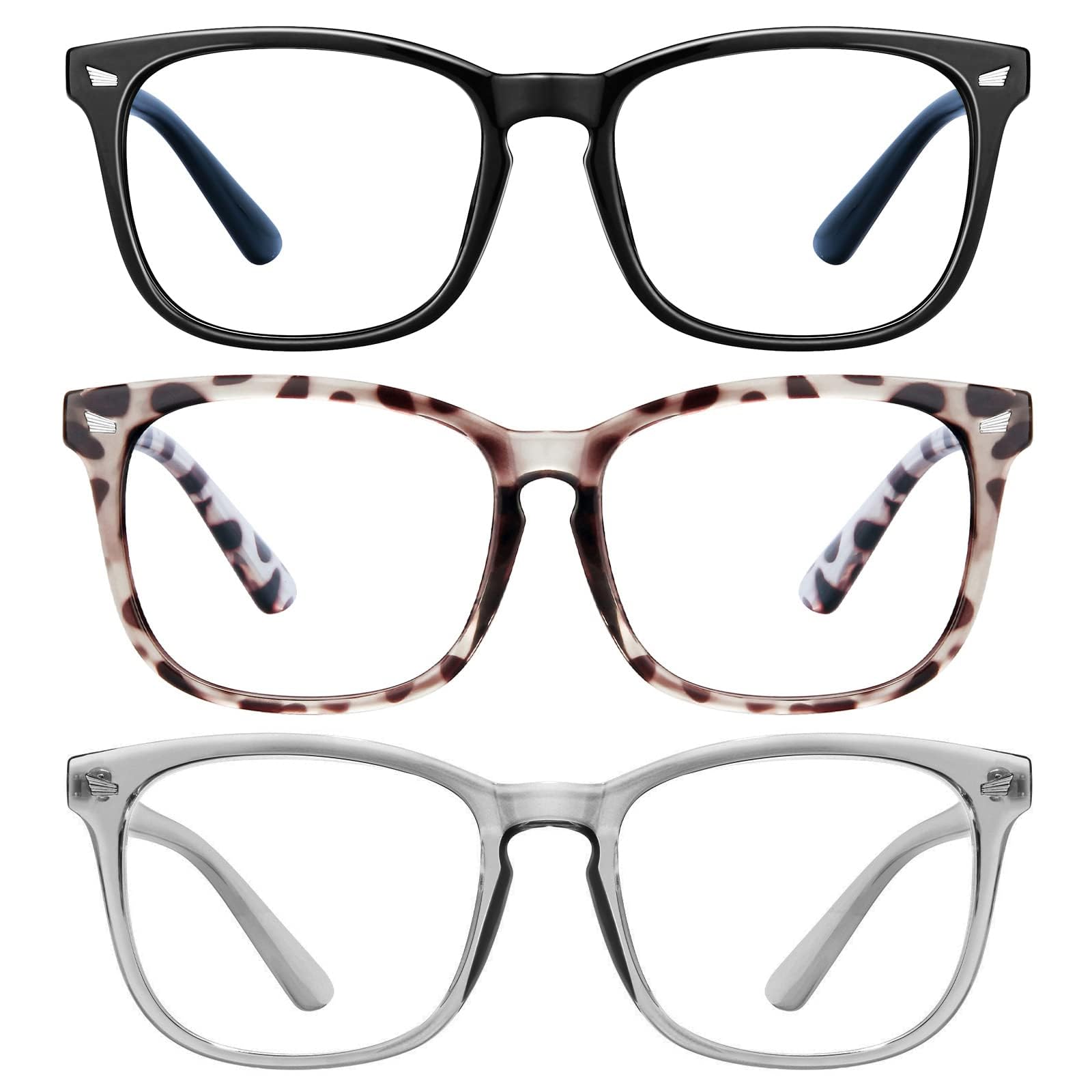 Blue Light Blocking Glasses for Women & Men - Anti Eyestrain Computer Glasses for Work, Gaming & Screen Time Protection