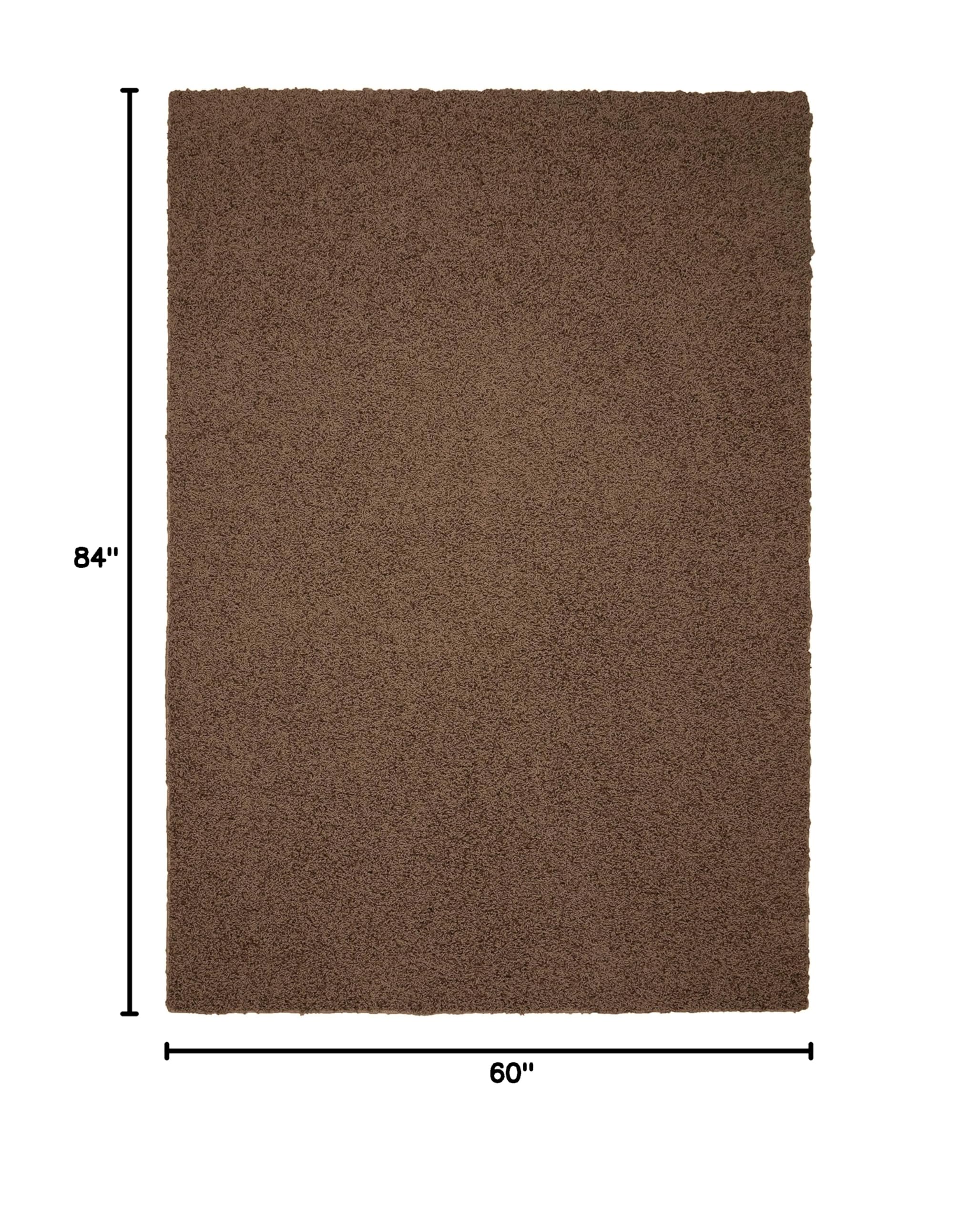 Garland Rug Southpointe Shag Area Rug 5x7 Feet - Soft Plush Putty Beige Shaggy Carpet for Living Room, Bedroom & Nursery | Cozy & Stylish Home Decor