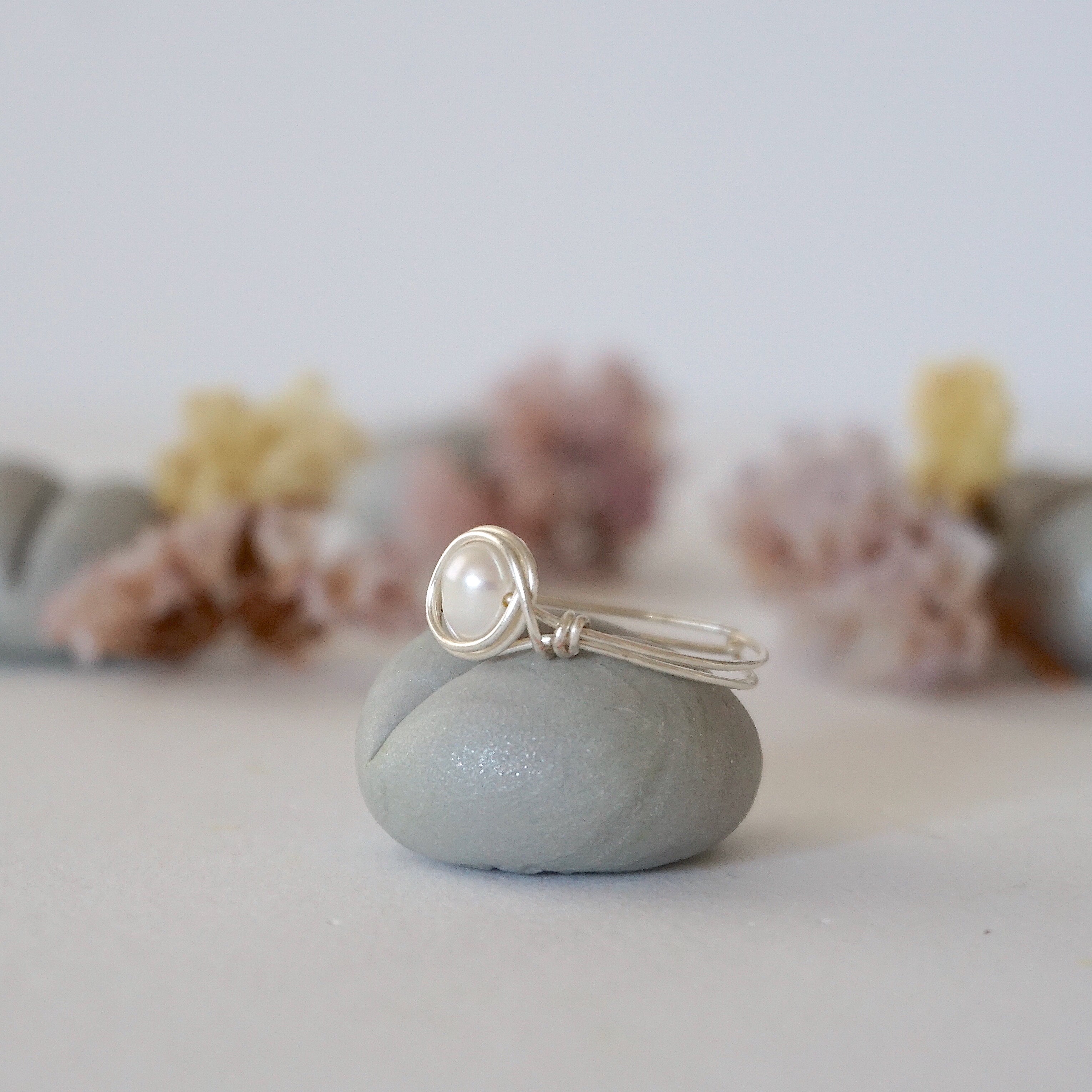 Elegant Classic Pearl Ring in Sterling Silver for Women - Perfect for Weddings, Anniversaries & Special Occasions