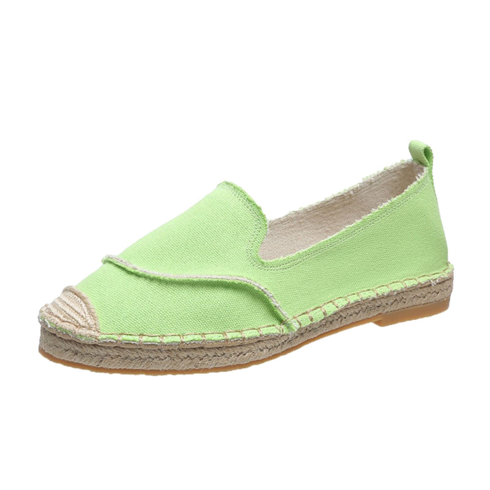 Women's Retro Slip-On Canvas Shoes - Solid Color Casual Flats for Women & Girls | Perfect for Everyday Wear, Walking & Casual Outfits