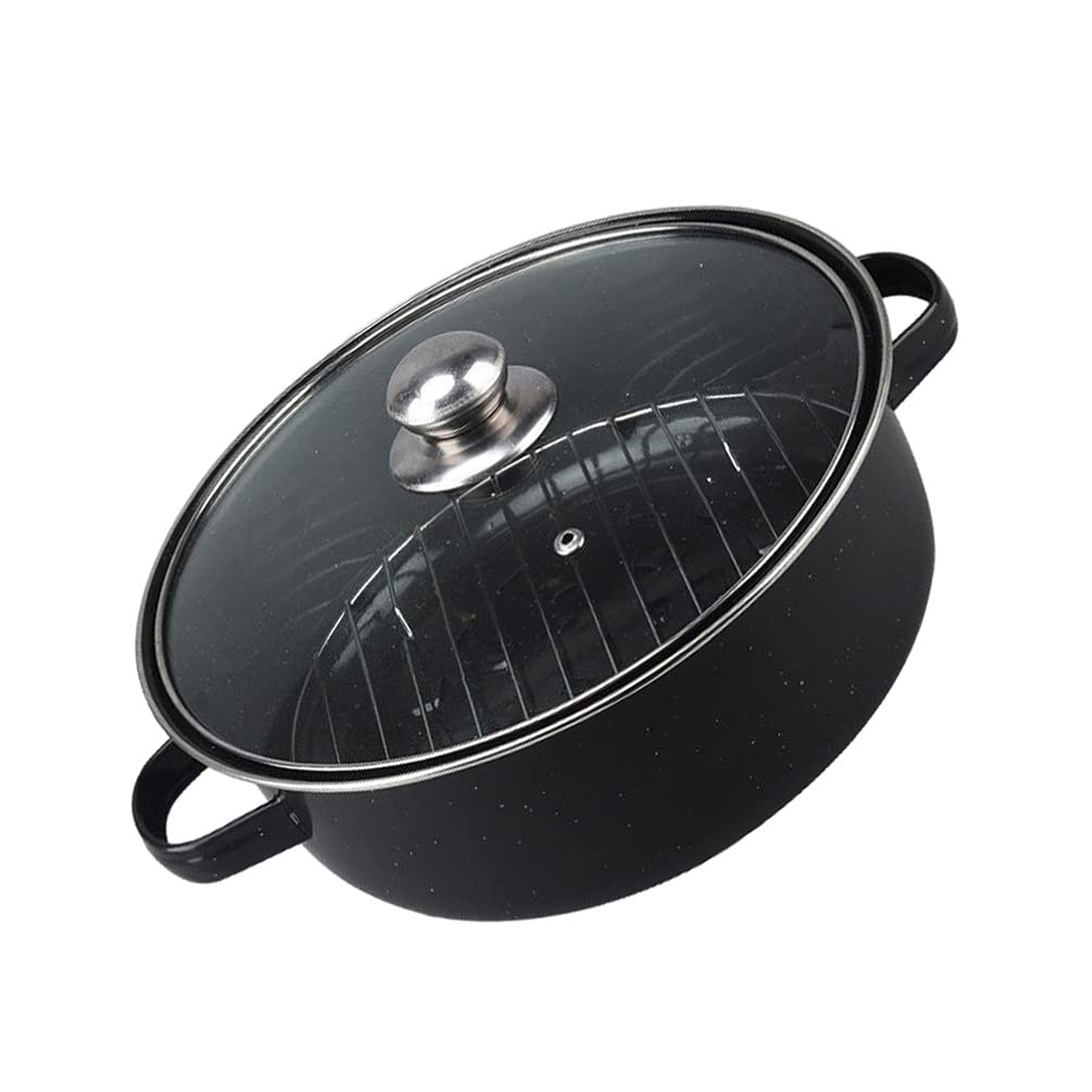 Cabilock Cast Iron Roasting Pan Set for Sweet Potatoes, Chestnuts, Corn - Versatile Baking & Roasting Container for Kitchen Use - Perfect for Camping, BBQs, and Holiday Cooking