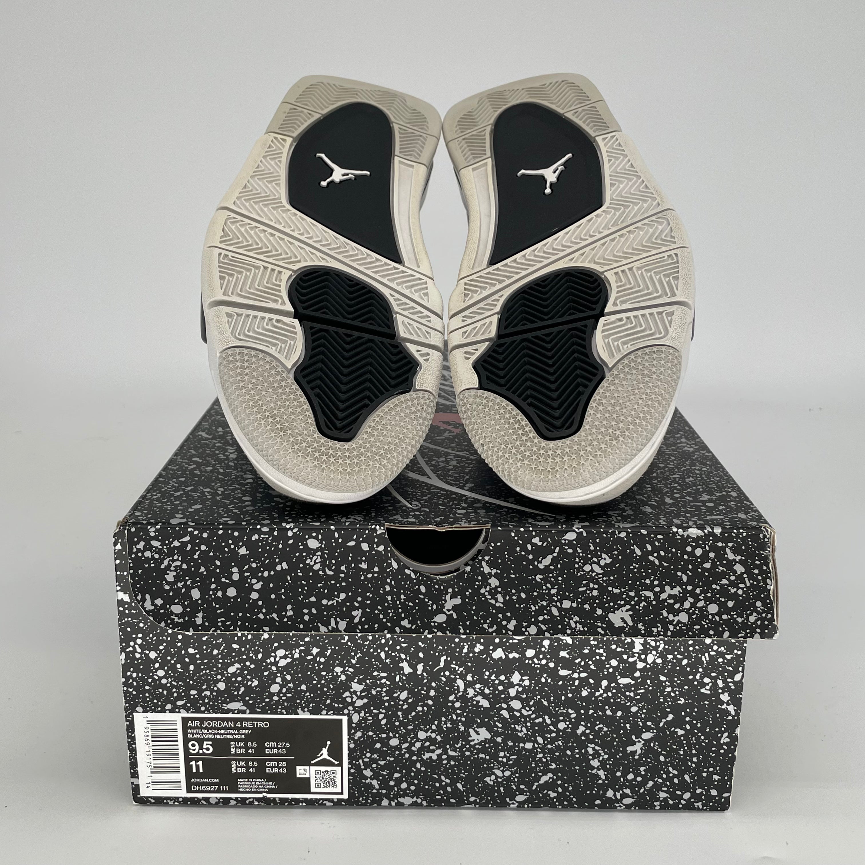 Air Jordan 4 Retro Military Black Men's Shoes Size 9.5/11W (DH6927-111) - Basketball Sneakers for Sports & Casual Wear