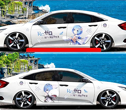 Re Zero Starting Life in Another World Rem Anime Car Stickers - Large Waterproof Decals for Cars, Trucks, Laptops - Perfect Gift for Anime Fans & Otaku Culture Enthusiasts | Great for Personalizing Vehicles, Laptops, and Gaming Setups