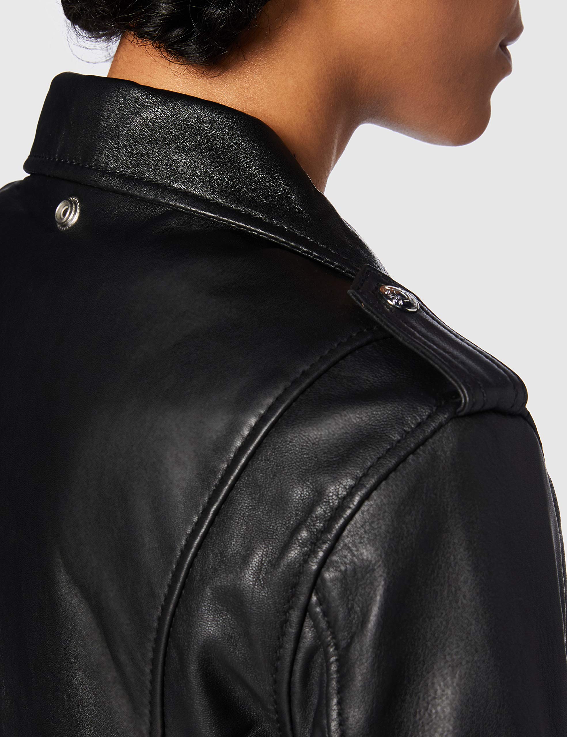 Schott NYC Women's Genuine Leather Long Sleeve Motorcycle Jacket - Classic Biker Style for Riding & Everyday Fashion