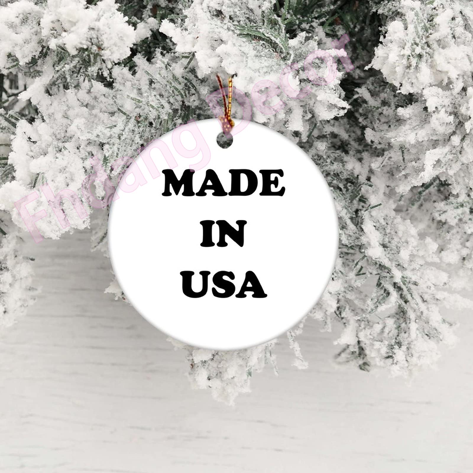 Brown Ceramic Christmas Ornament - Church Pipe Organ Design for Holiday Decor