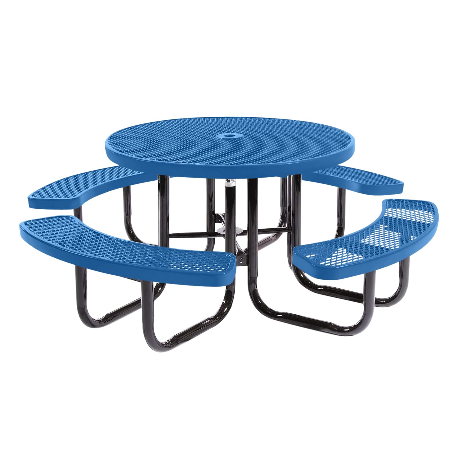 Heavy-Duty Coated Outdoor Picnic Table with Umbrella Hole | 46