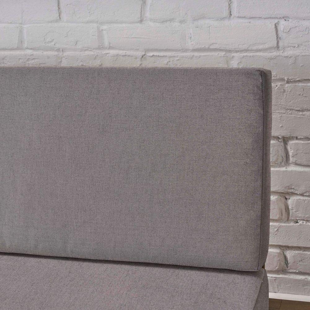Eulah Modern Minimalist Left-Sided Acacia Wood Sofa with Grey Cushions - Contemporary Living Room Furniture for Small Spaces & Apartments