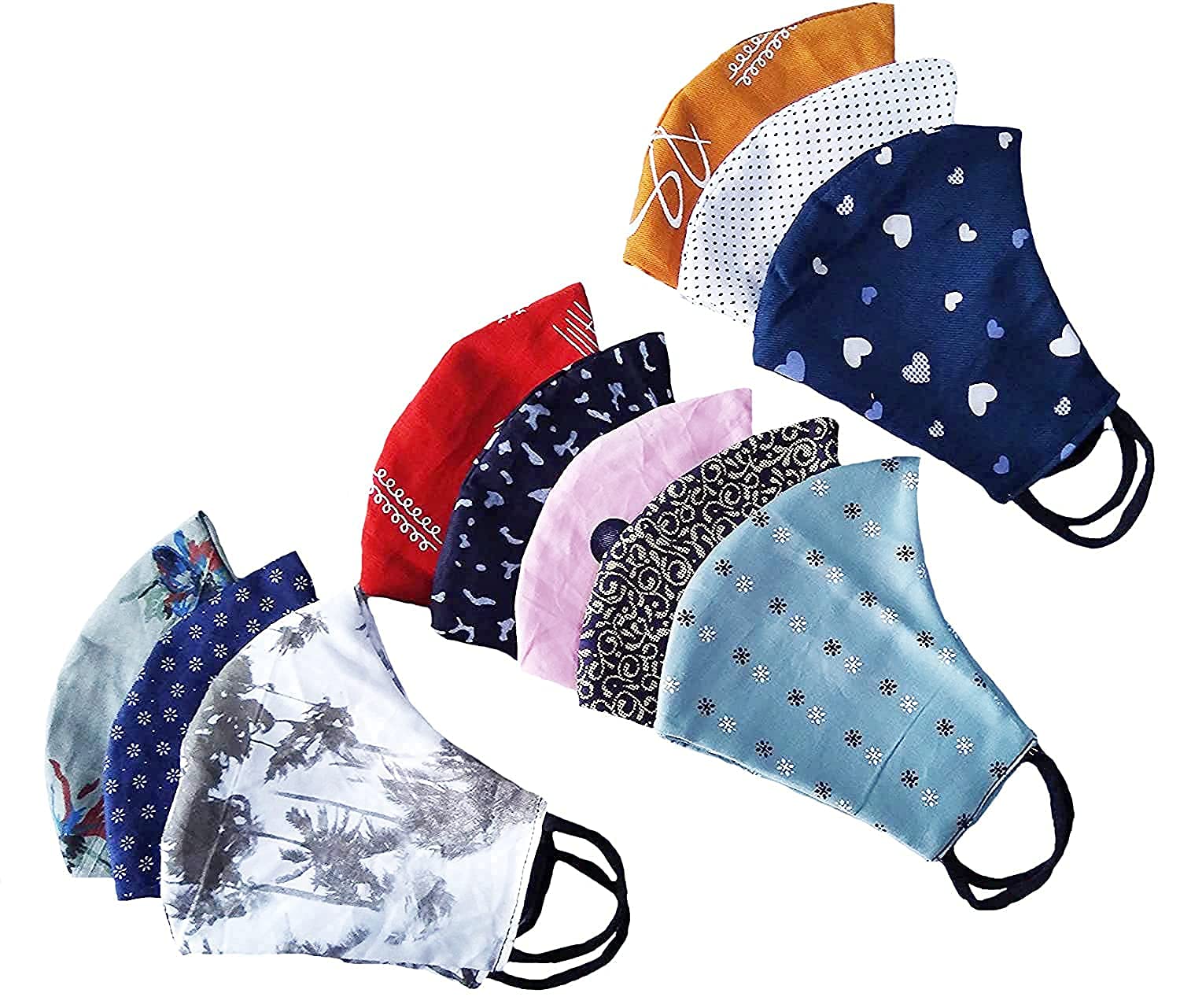 Prayosha Washable & Reusable Cotton Face Mask - Breathable Unisex for Adults & Kids 10+ - Perfect for School, Travel & Daily Protection