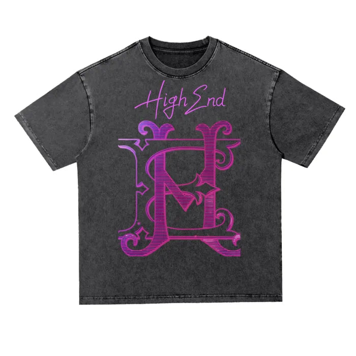 Premium Heavyweight Oversized Acid Wash T-Shirt for Men | 300 GSM High-End Brand Label | Casual Streetwear & Layering Essential