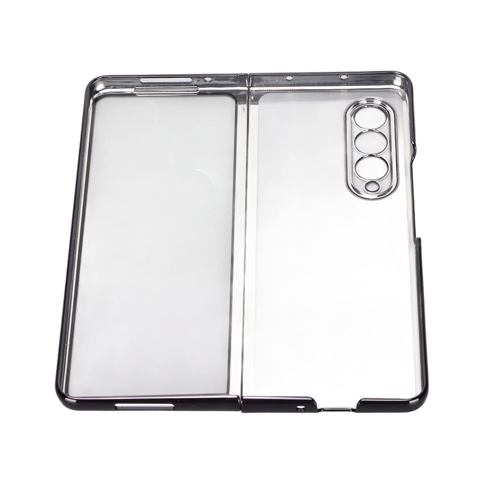 Premium Electroplated Samsung Galaxy Z Fold 3 Phone Case - Foldable Protective Cover with Anti-Scratch Design (Black) | Perfect for Business Professionals & Travel Enthusiasts