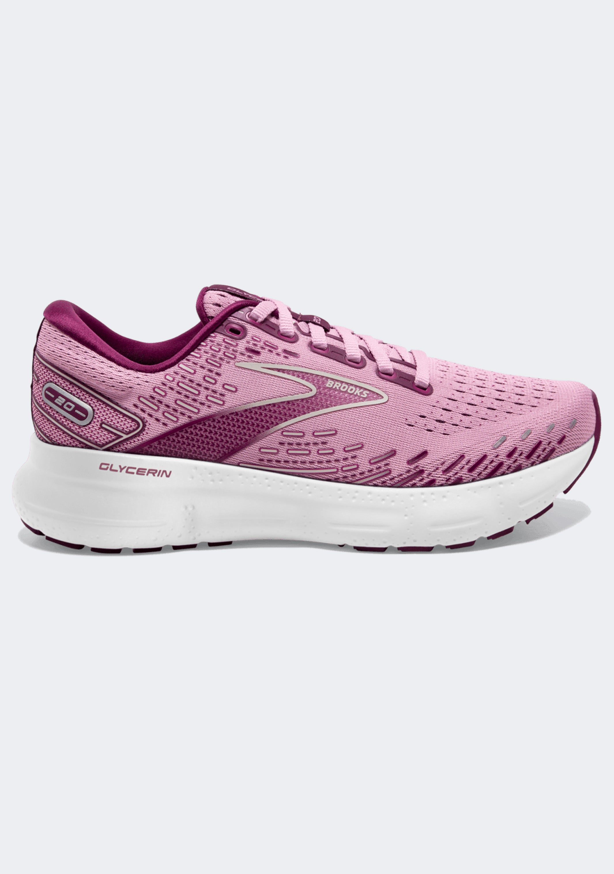 Brooks Women's Glycerin 20 Running Shoes - Premium Cushioned Sneakers for Women - Lightweight & Comfortable for Jogging, Walking & Gym Workouts